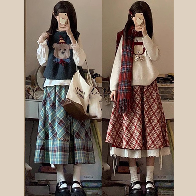 深秋初冬圣诞穿搭衬衫叠