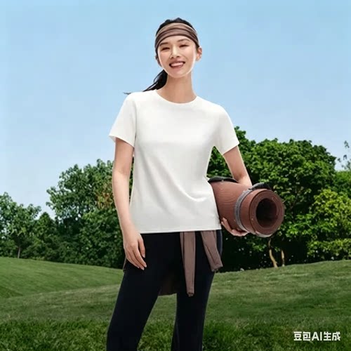 蕉下T恤女棉短袖上衣衣服打底衫