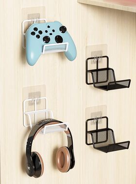 适用于游戏手柄支架ps5/xbox手柄收纳挂架switch掌机PS4/xbox/switch健身环耳机墙壁创意粘贴周边配件置物架