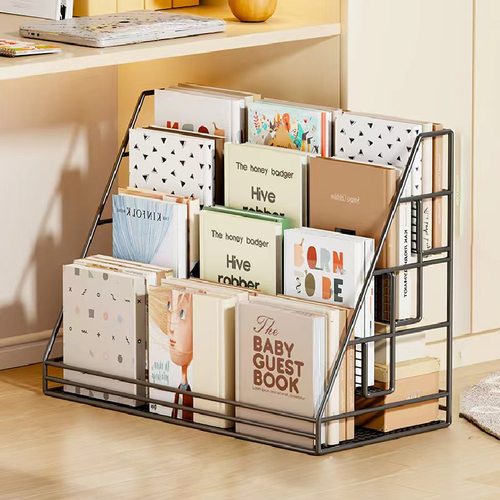 儿童绘本桌面收纳书架阅读区落地书本整理摆放多层置物架家用架子