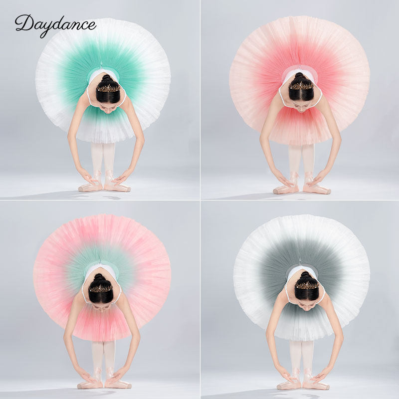 成人芭蕾舞裙白色天鹅湖演出服女专业TUTU裙半身舞蹈蓬蓬裙练功服