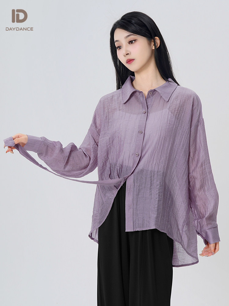 现代舞衬衫女子雅致中国古典舞秋季新款上衣外衣宽松舞蹈服练习服