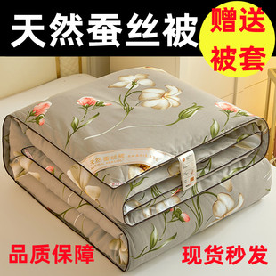 正品 蚕丝被桑蚕丝棉被夏凉被薄春秋被子夏天空调被芯加厚冬被