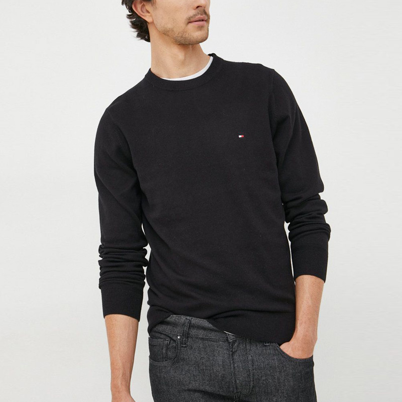 TOMMYHILFIGER纯棉圆领针织衫男