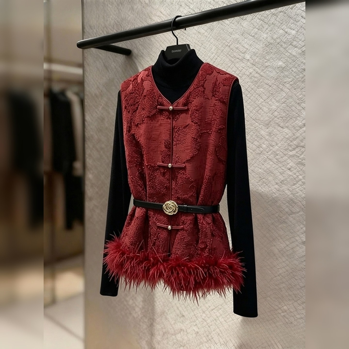 气质上档次改良新中式国风盘扣提花马甲女春季新款可叠穿新年上衣,女装/女士精品,汉服上装,淘宝优惠券,粉丝福利购,淘宝优惠卷