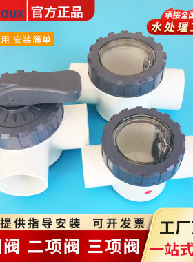 水泵透明二通阀意万仕包邮游泳池