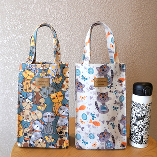 防水大容量敞口水杯袋牛津布水杯套保温杯袋雨伞收纳袋手提包