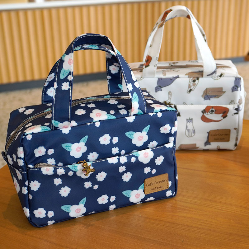 韩国卡通防水牛津布饭盒包长方形保温保冷便当包冷饮包手提饭盒袋,收纳整理,保温包,淘宝优惠券,粉丝福利购,淘宝优惠卷