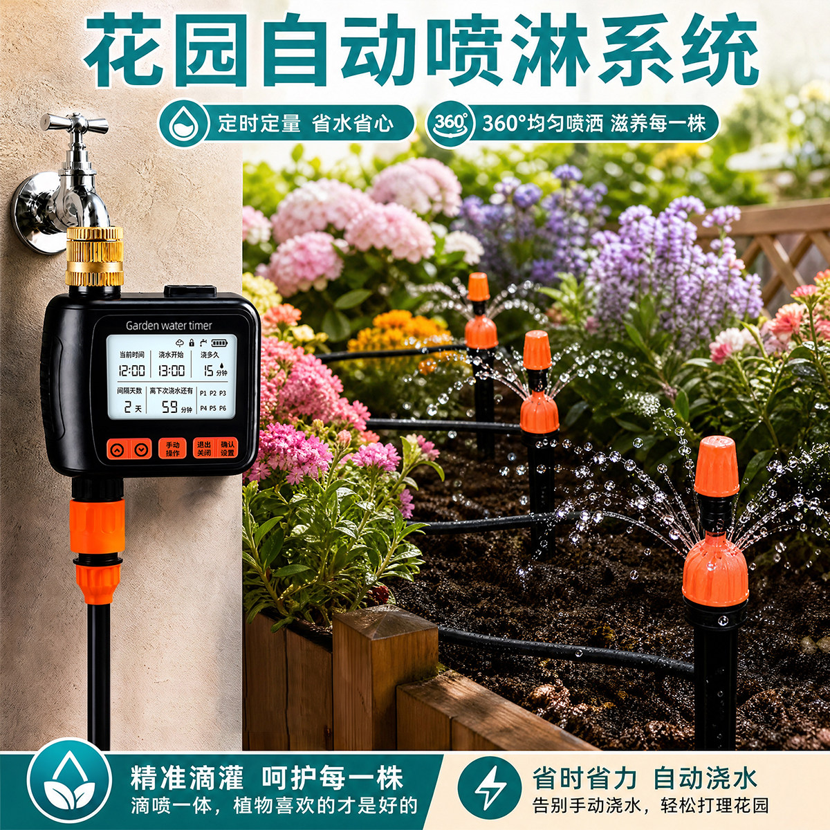 花园自动喷淋系统淋花神器