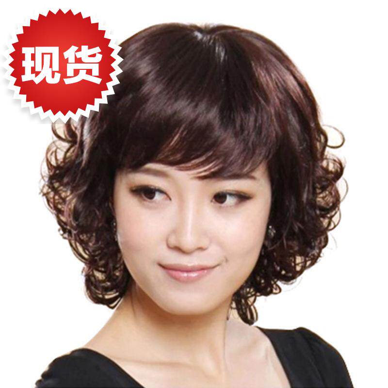 中年女士假发妈妈发型中老年假发烫卷中长发长9卷发中年人假发自