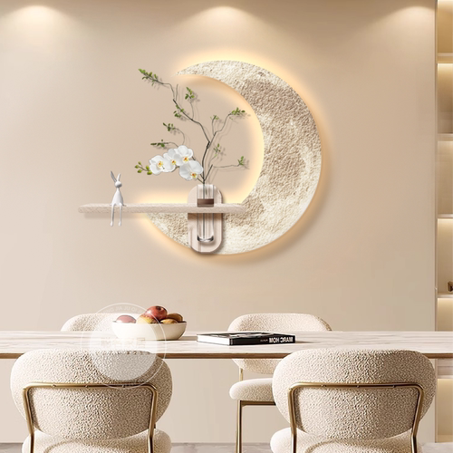 餐厅奶油风水培绿植装饰画