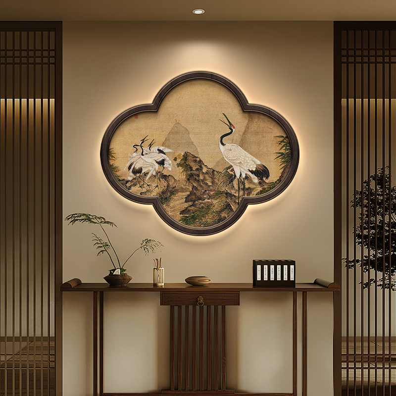 新中式玄关装饰画高级感走