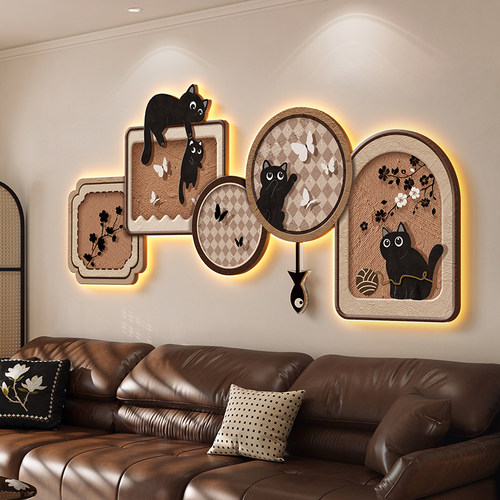 中古风客厅装饰画法式复沙