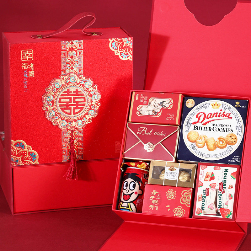 结婚喜糖成品含糖高端中式婚礼伴手礼糖果礼盒装订婚宴专用回礼包