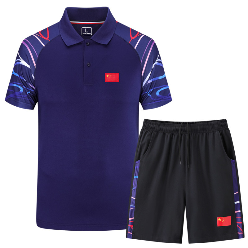 TABLE TENNIS UNIFORMS FOR MEN AND WOMEN POLO TOPS SHORT-SLEEVED SUITS QUICK-DRYING SPORTS JERSEYS COMPETITION TRAINING TEAM UNIFORMS NATIONAL UNIFORMS CUSTOMIZATION