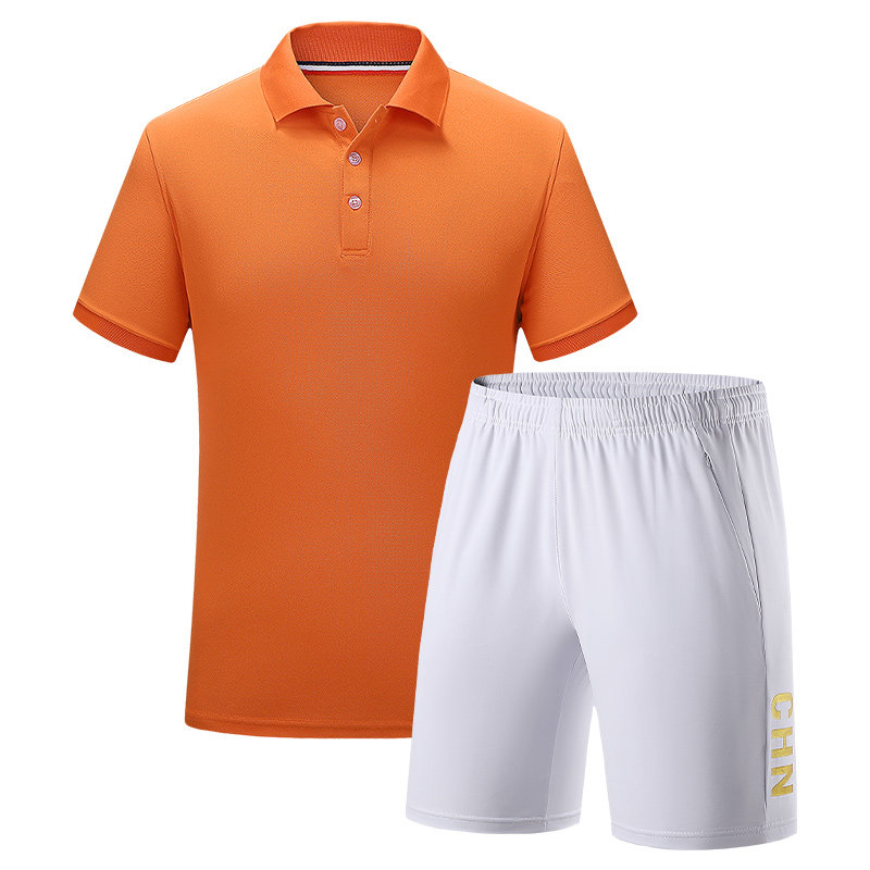 CHINESE TEAM SPORTS POLO SHIRT SUMMER MENS TOPS SPORTS TRAINING RUNNING CLOTHES WOMENS OVERALLS CUSTOM SHORT SLEEVE SPORTS SUITS