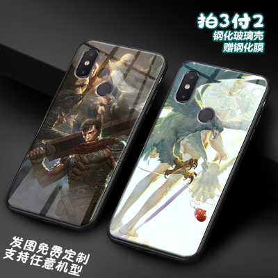 剑风传奇格里菲斯适用小米11动漫10mix3 2s max3玻璃note9手机壳