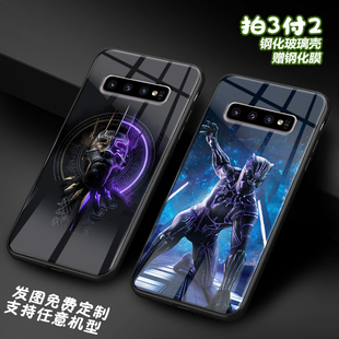 漫威适用三星s20Black Panther9+玻璃s10黑豹note20 10手机壳9a71