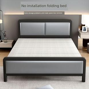 折叠床双人床家庭六折简单木床铁床单人床出租屋床午餐休息床铁床