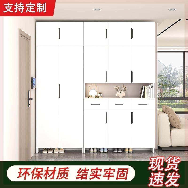 轻奢玄关柜一体入户鞋柜家用二合一可定制入门靠墙柜多功能储物柜