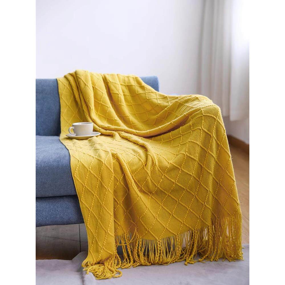 轻奢毛毯办公室午睡披肩毯沙发盖毯沙发毯装饰毯民宿床旗床尾巾