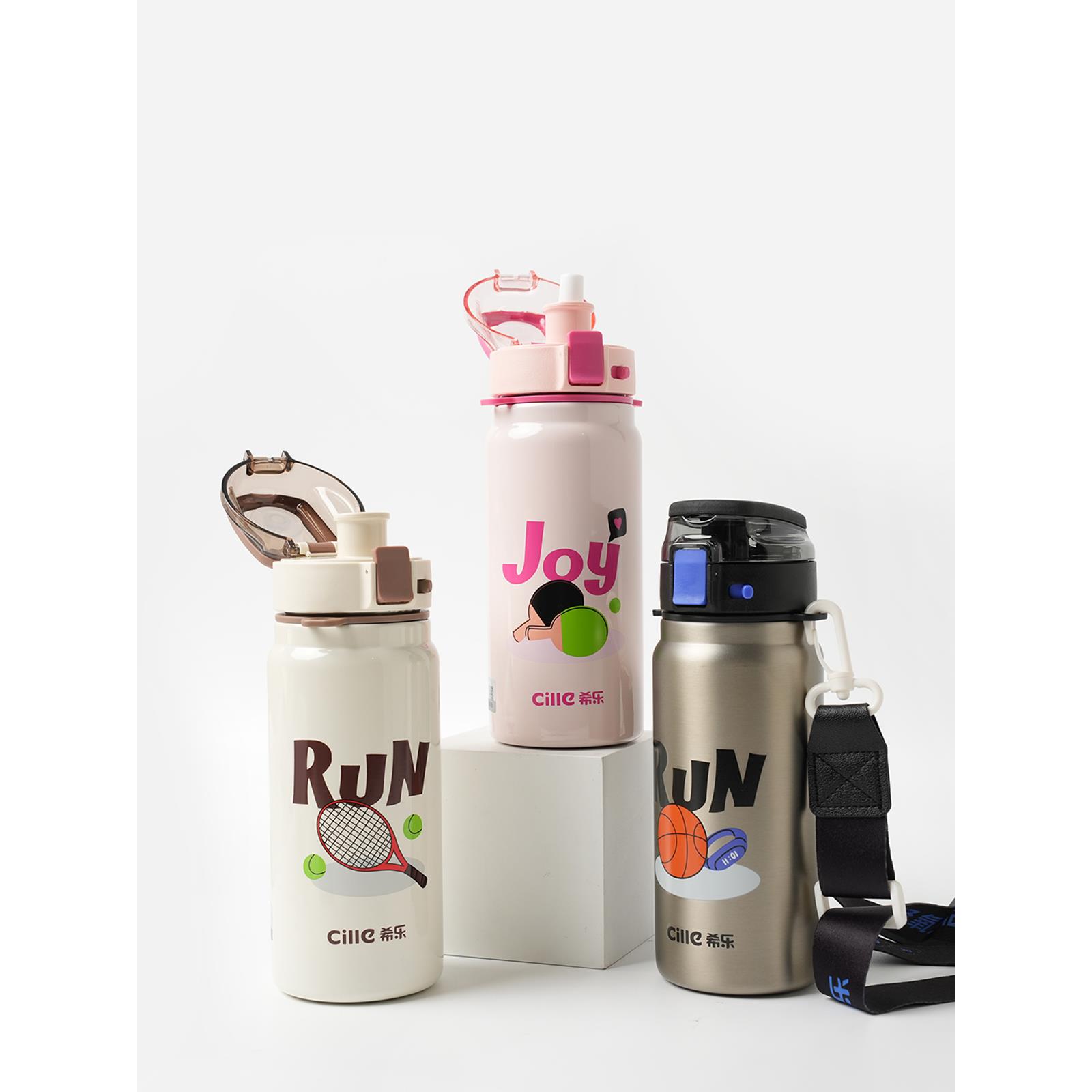 陶瓷内衬运动保温杯大容量水杯学生一盖两用620毫升304不锈钢水壶