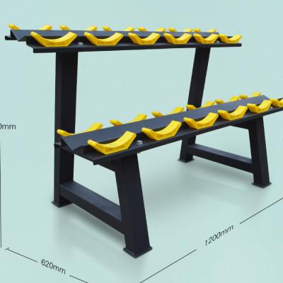 哑铃架商用杠铃片收纳架子健身房放置置物双层支架器材储物架家用