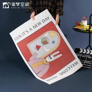 高档入户门防滑垫子门口地垫进门脚垫家用玄关入门地毯可裁剪丝圈