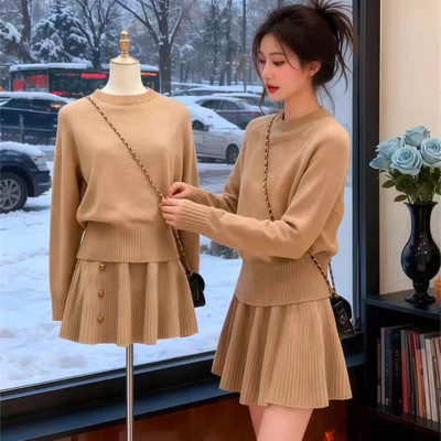 超好看韩系独特温柔风针织毛衣女