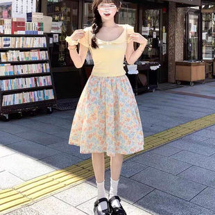 夏日绝美小裙子多巴胺五一出游穿搭一整套清纯甜美温柔风连衣裙女