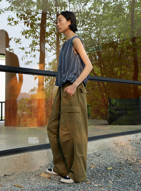 trueidea25夏 水洗澳棉百搭日系山系工装裤