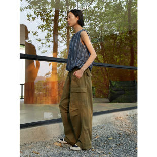 裤 trueidea25夏 水洗澳棉百搭日系山系工装