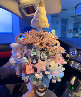 新款自制可爱卡通有钱花可爱猫仿真诺贝松圣诞树diy材料包