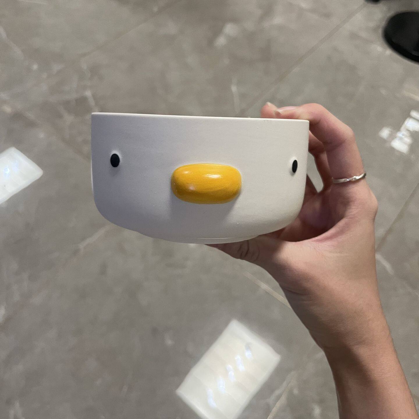 家用可爱小鸡陶瓷饭碗汤碗面碗料油甜品碗碟日式儿童防烫漂亮网红