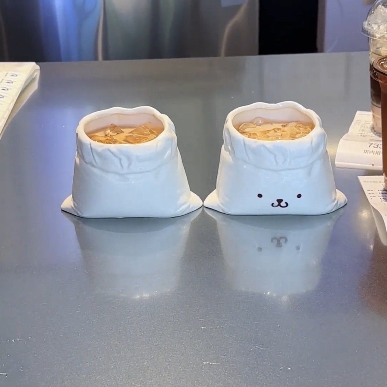 创意布袋杯拿铁咖啡杯新款小众杯子创意2026水杯马克杯拉花杯