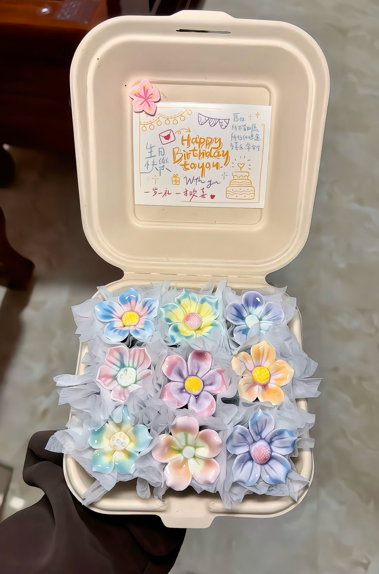 花束盒子创意陶瓷花花束盒永生花diy材料送女友好朋友礼物