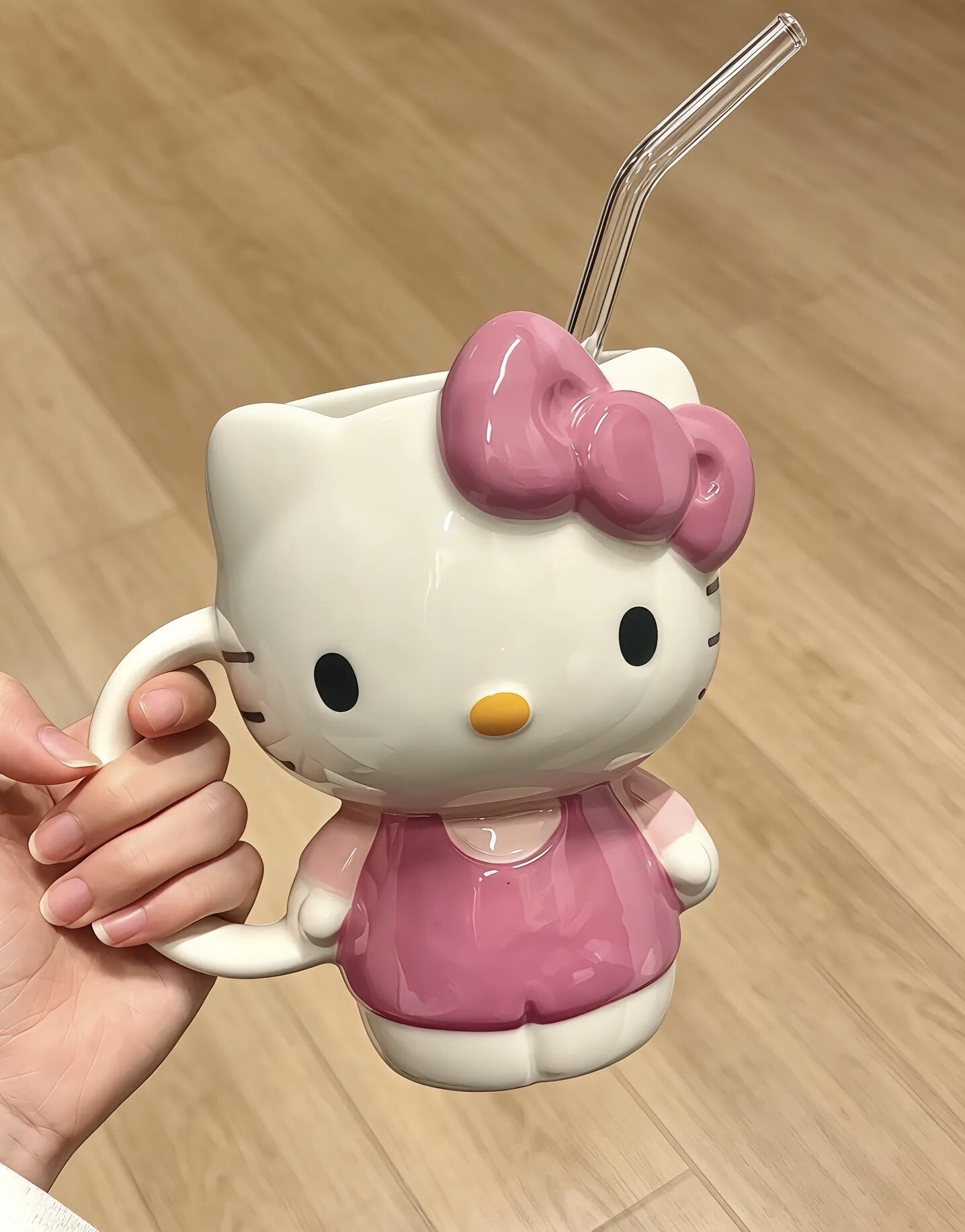 kt猫咪陶瓷杯杯子创意马克杯卡通可爱少女水杯实用大容量礼物