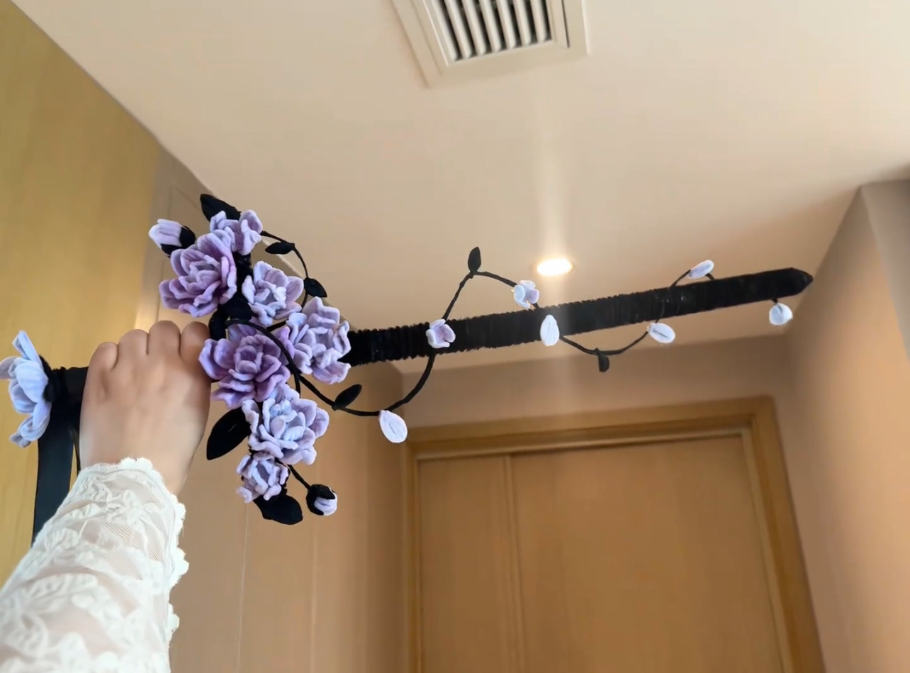 紫罗兰玫瑰剑新款哥特风服装配饰cos道具新款2026送闺蜜材料包