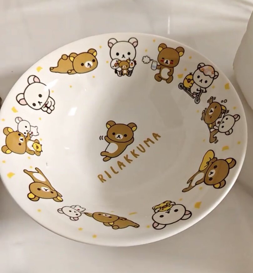 陶瓷餐具一人食套装可爱泡面碗儿童饭碗家用釉下彩碗筷