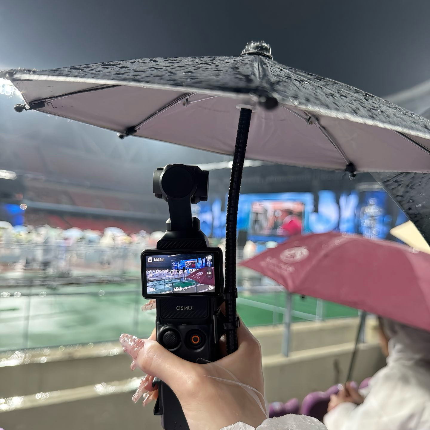万能夹子小雨伞适配大疆云台相机便携演唱会专用雨天防雨伞防晒防