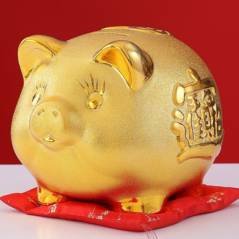 陶瓷金猪存钱罐小孩子招财猪