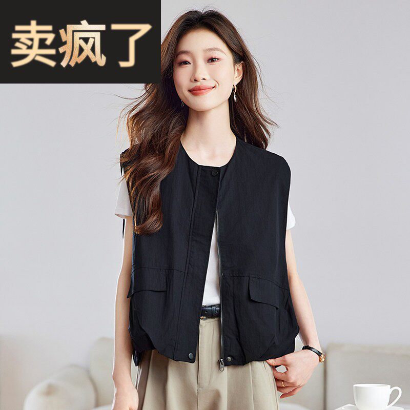 休闲夏季薄款马甲女外穿爆款春秋外搭背心马夹高级感叠穿无袖外套