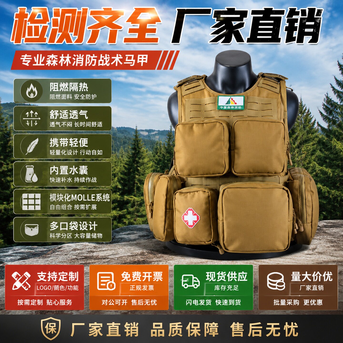 尊盾森林马甲阻燃防火