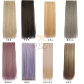 假发片四片式 长直发两夹接发片无痕隐形接全头分开式 假发蓬松接发