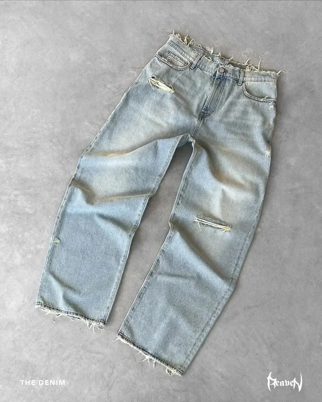 U.S. and U.S. water washes old, rag-coloured jeans.