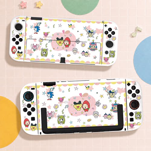 switch oled保护壳NS2代续航版硬壳分体全包防摔拓麻歌子铅笔画