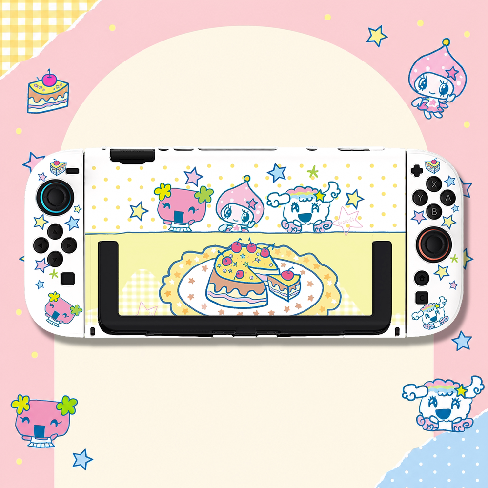 switch oled保护壳NS2代续航版硬壳分体全包防摔小三只拓麻歌子白图片