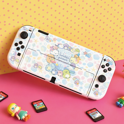 任天堂Switch2保护壳OLED硬壳分体底座全包防摔可爱角落生物白壳