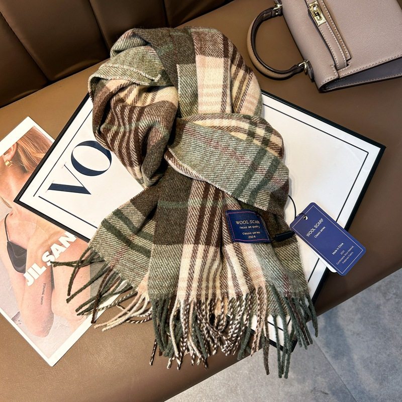 秋冬季新款羊毛混纺围巾女英伦百搭格纹围脖情侣保暖加厚流苏披肩,服饰配件/皮带/帽子/围巾,围巾/丝巾/披肩,淘宝优惠券,粉丝福利购,淘宝优惠卷
