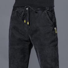 秋冬季牛仔裤男款宽松直筒干活男裤上班工作服耐磨劳保休闲长裤子